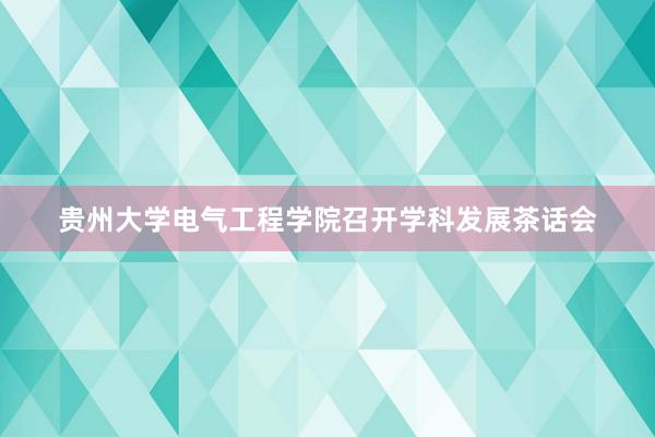 贵州大学电气工程学院召开学科发展茶话会