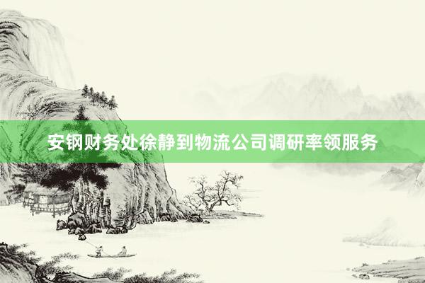 安钢财务处徐静到物流公司调研率领服务