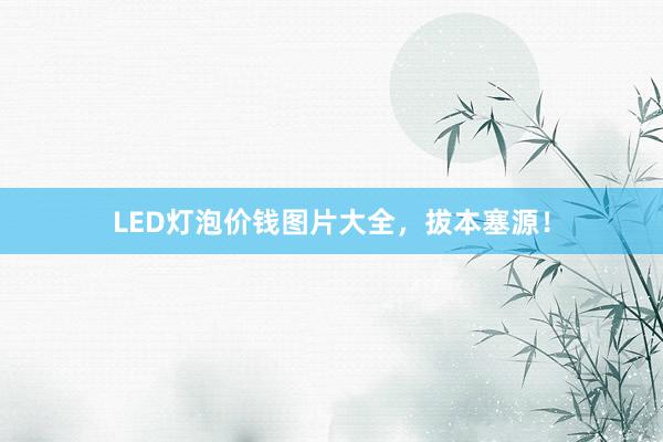 LED灯泡价钱图片大全，拔本塞源！